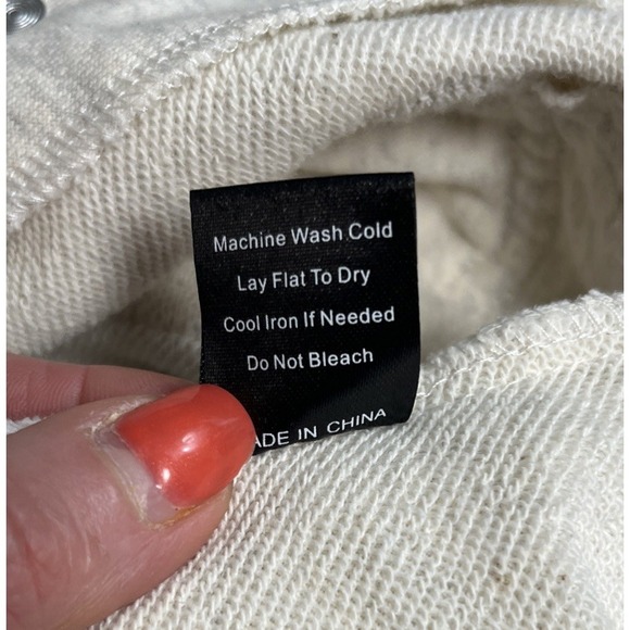 POL Cream Knit Shacket Jacket Button Front Raw Hem Lightweight Size S Boho - Picture 11 of 11